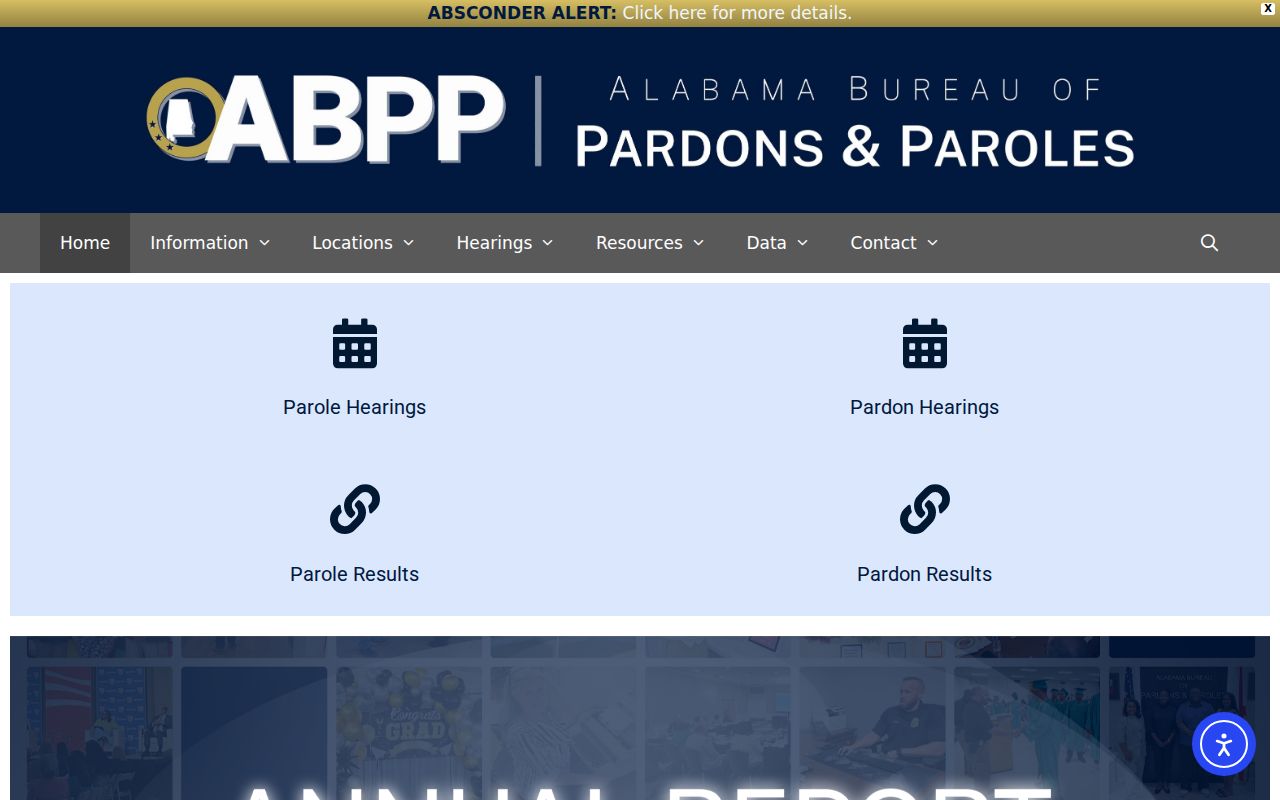 Alabama Bureau of Pardons and Paroles official website