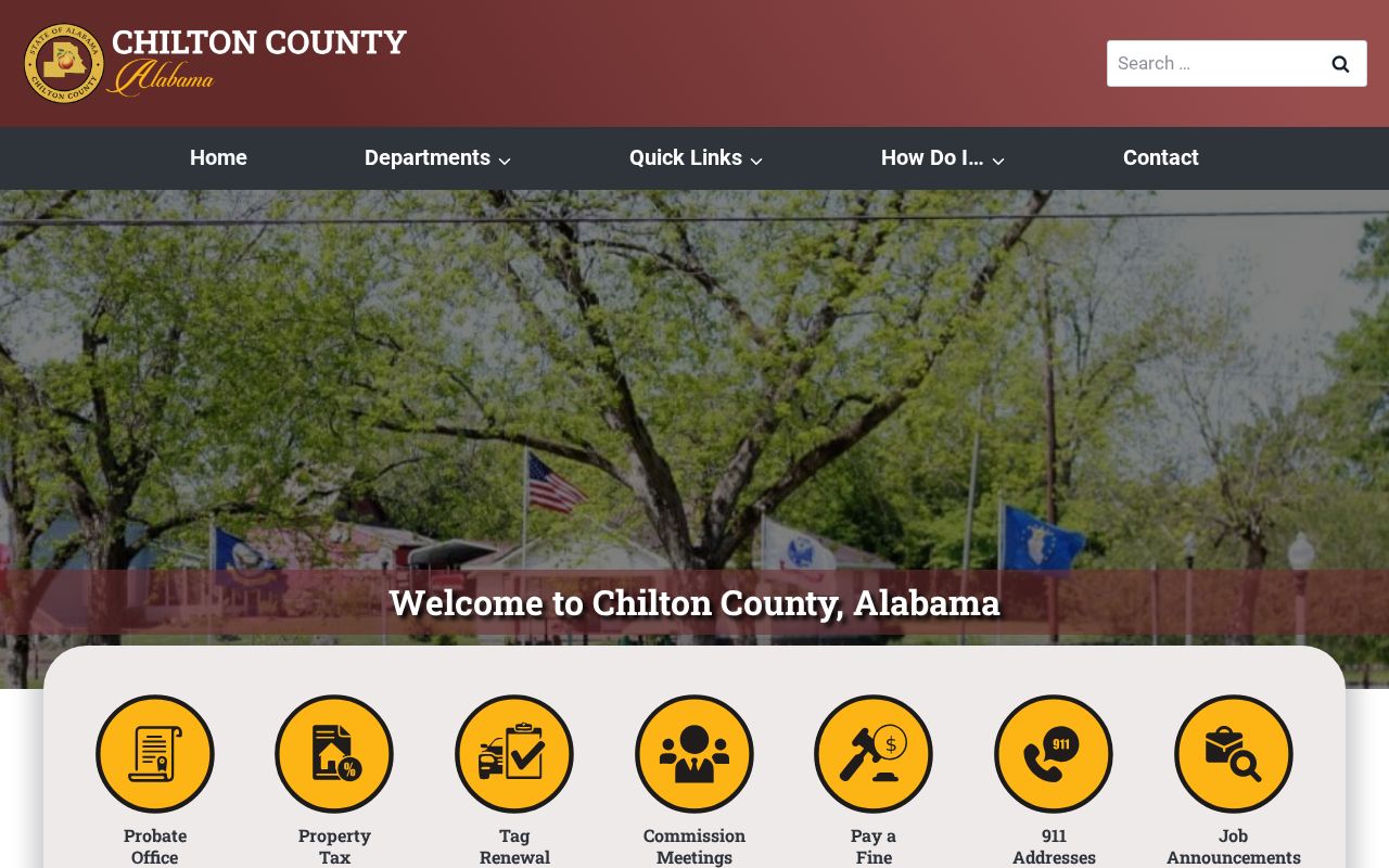 Official Chilton County department directory page